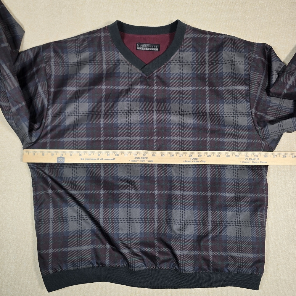 Forrester’s Reversible Golf Pullover Jacket Plaid… - image 8